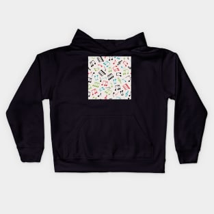 Musical Notes Pattern Kids Hoodie